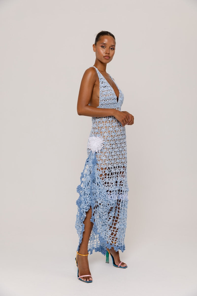 Andreeva METALLIC IRIS HANDMADE CROCHET DRESS