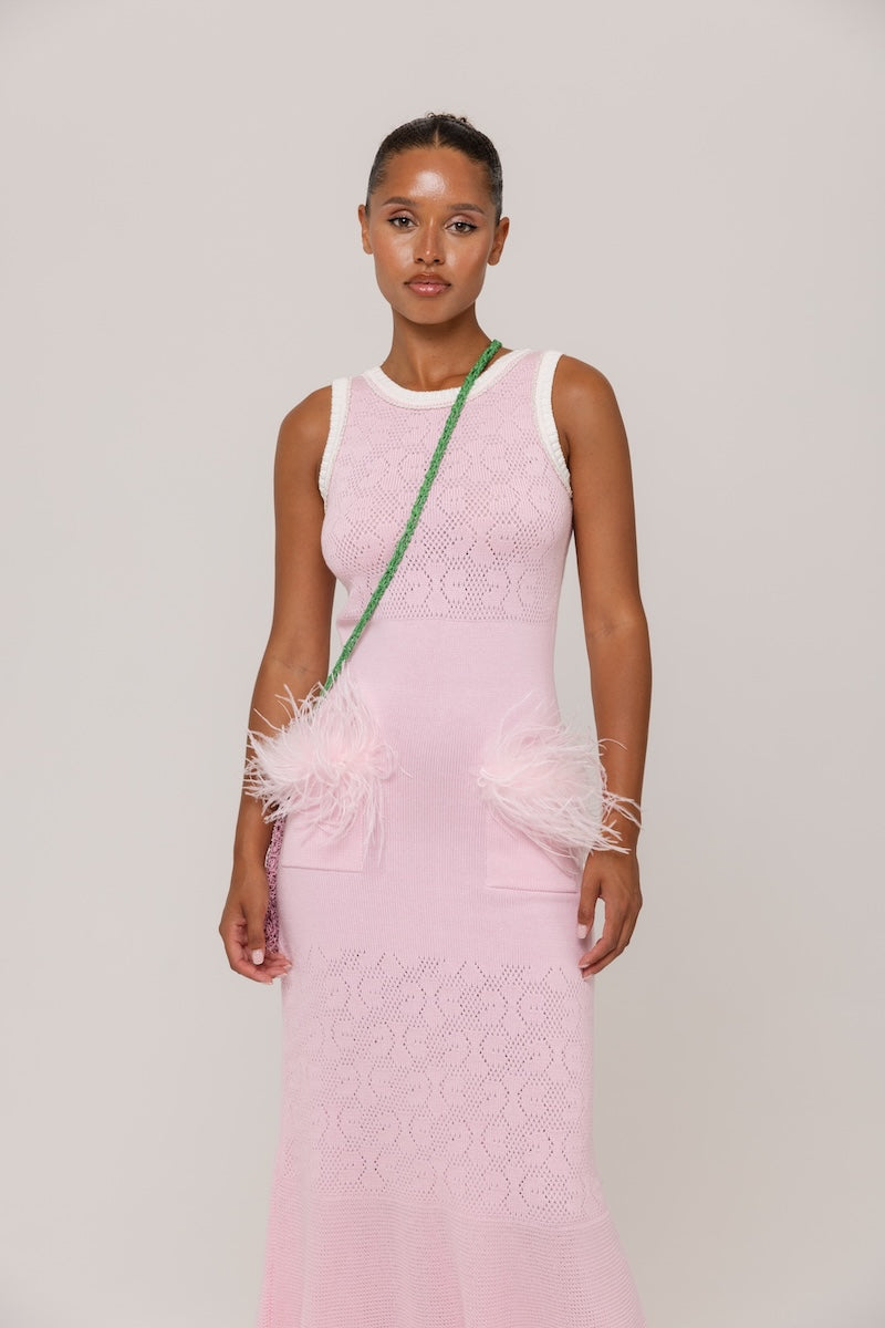 elegant knit dress Merida Knit Dress Pink Pink / M