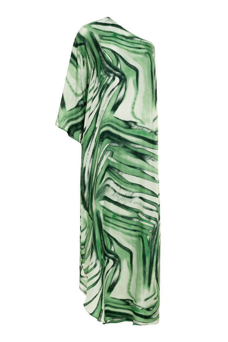 AQUAFLORA ONE SHOULDER MAXI DRESS IN ROCCO - CULT MIA
