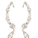 Silver Cassidy earrings by Silvia Gnecchi featuring elegant, minimalist design with sleek silver hoops and subtle details.