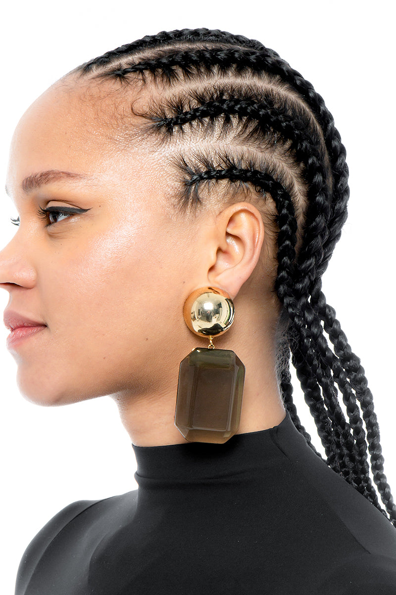 Gold Norah earrings by Silvia Gnecchi featuring sleek, modern design with polished gold finish.