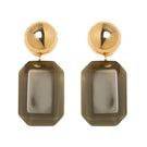 Gold Norah earrings by Silvia Gnecchi featuring sleek, modern design with smooth curves and polished finish.