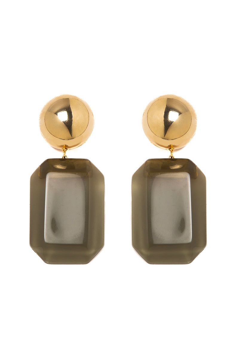 Gold Norah earrings by Silvia Gnecchi featuring sleek, modern design with smooth curves and polished finish.
