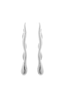 Silver earrings by Eugenia Ospina featuring elegant, handcrafted designs with intricate details for stylish accessories.