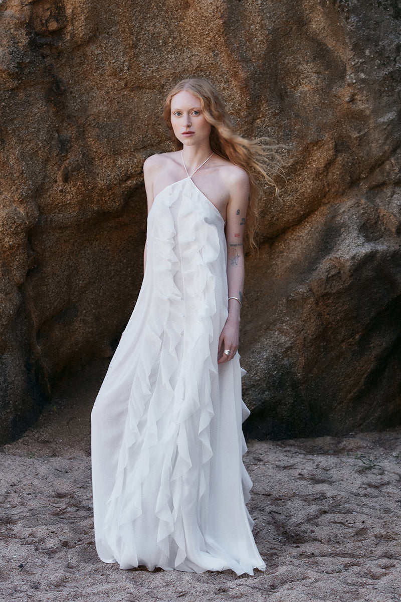 AQUA DRESS IN WHITE - CULT MIA