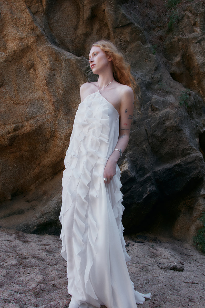 AQUA DRESS IN WHITE - CULT MIA