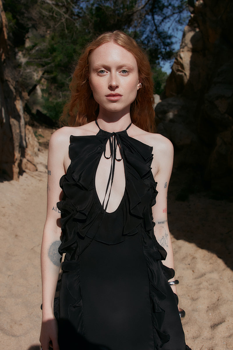 PACIFIC OCEAN DRESS IN BLACK - CULT MIA