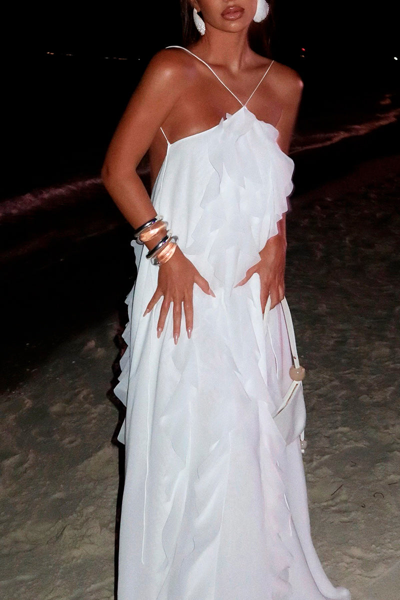 AQUA DRESS IN WHITE - CULT MIA