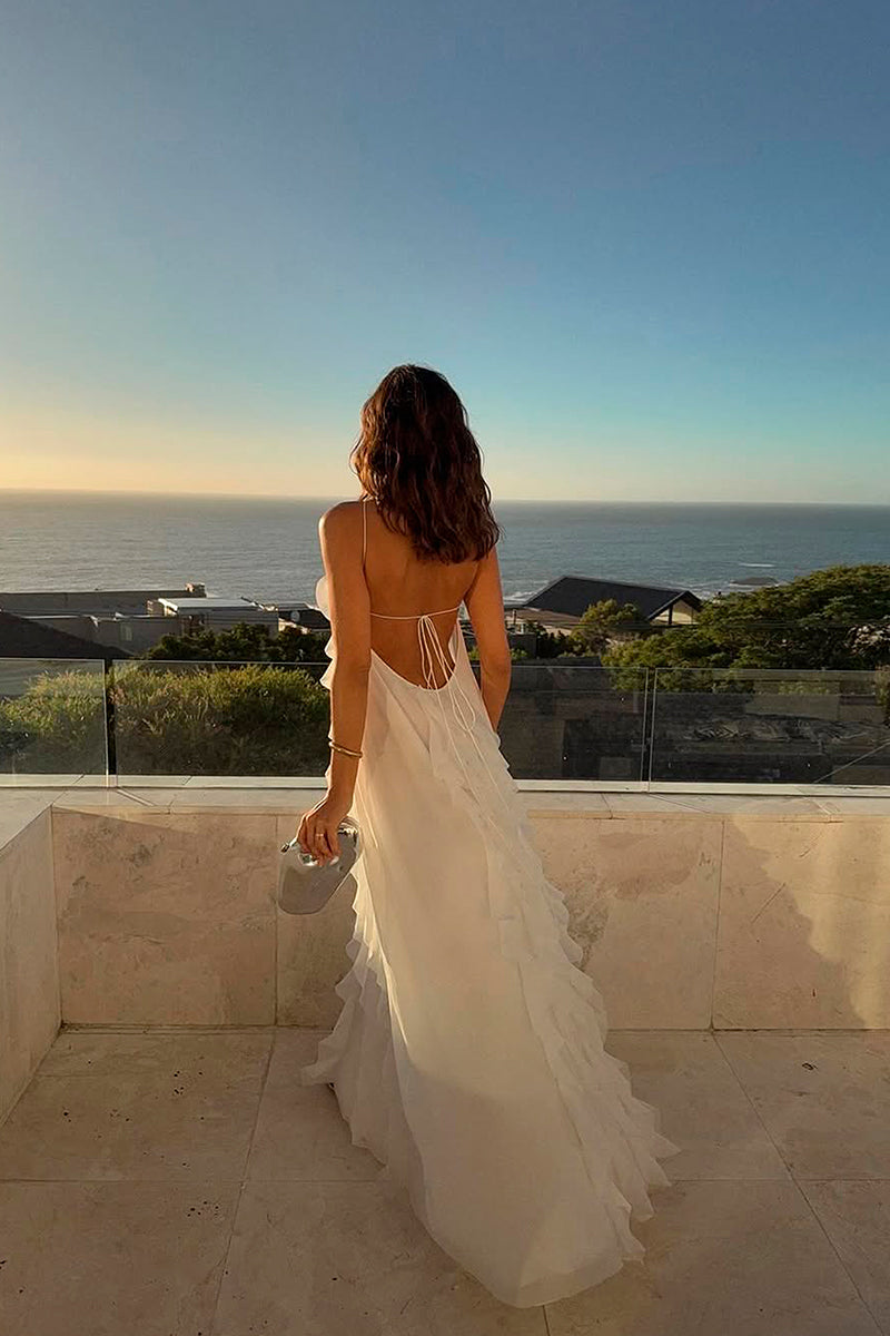 AQUA DRESS IN WHITE - CULT MIA