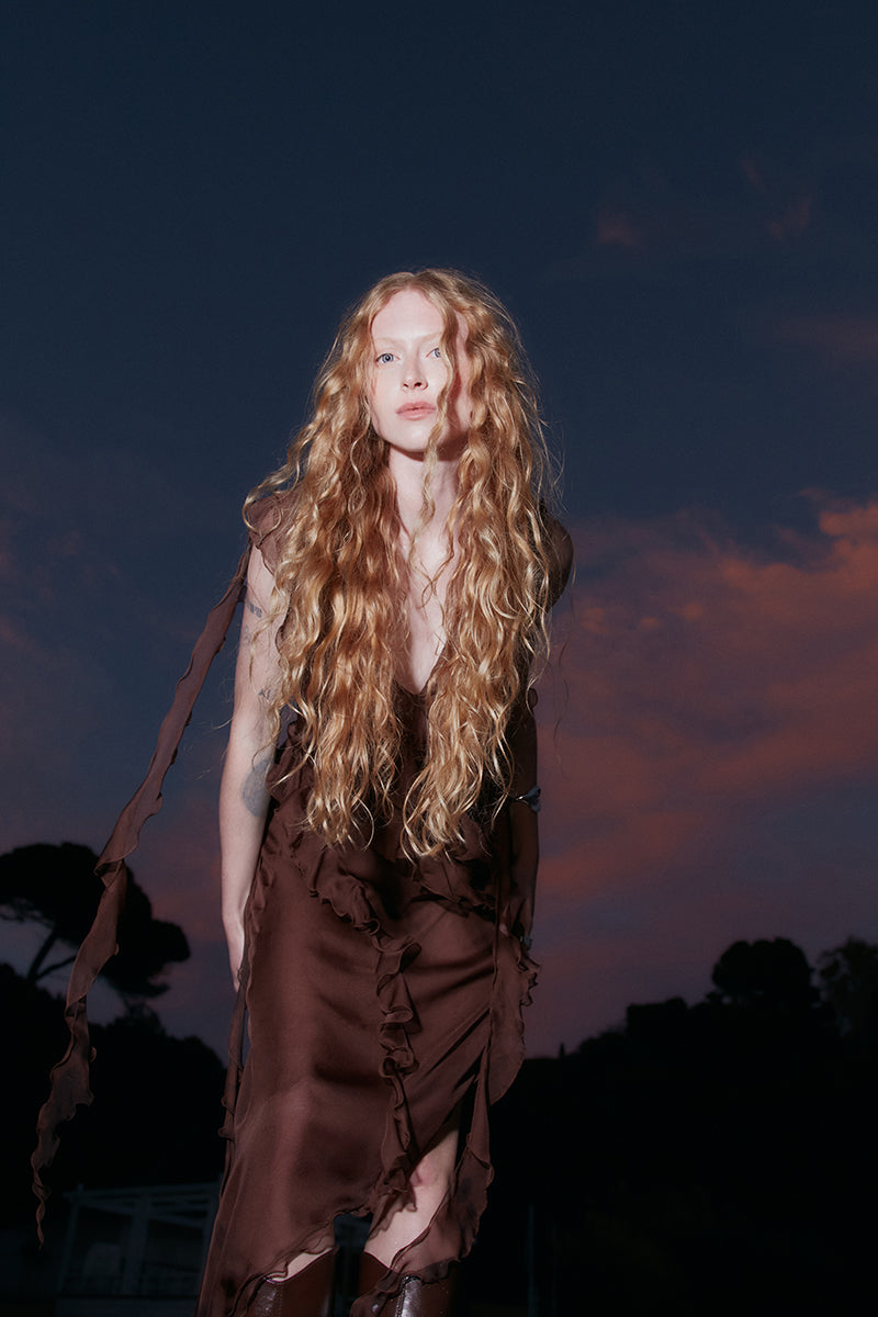 MIRAGE DRESS IN BROWN - CULT MIA