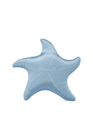 Blue Ocean Starfish throw pillow by MANITO, featuring a starfish design, perfect for coastal home decor.