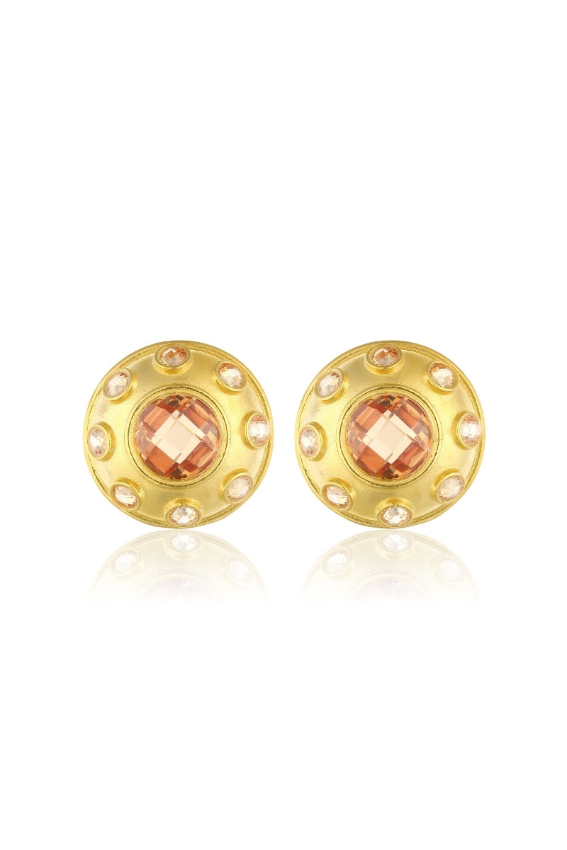 OLYMPIA EARRINGS IN CORAL GOLD - CULT MIA