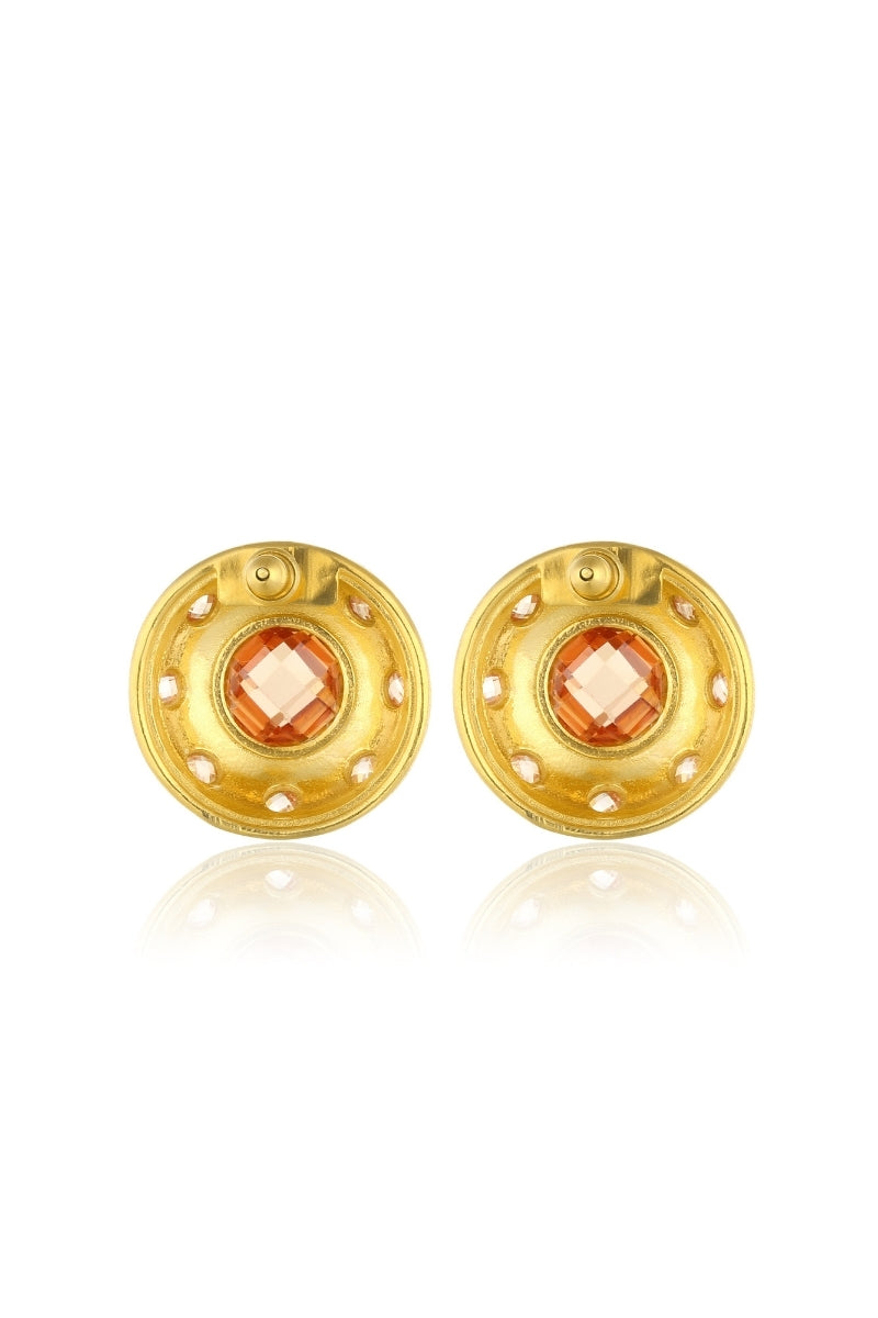 OLYMPIA EARRINGS IN CORAL GOLD - CULT MIA