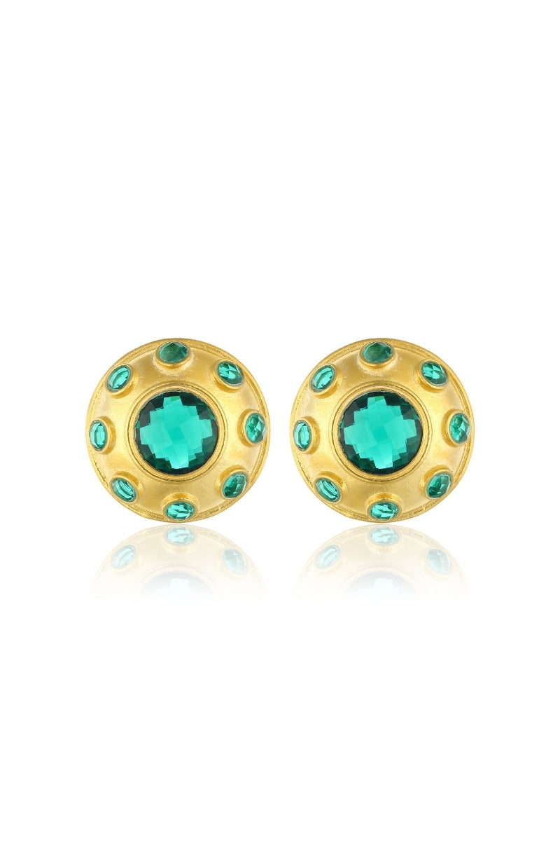 OLYMPIA EARRINGS IN EMERALD GREEN - CULT MIA