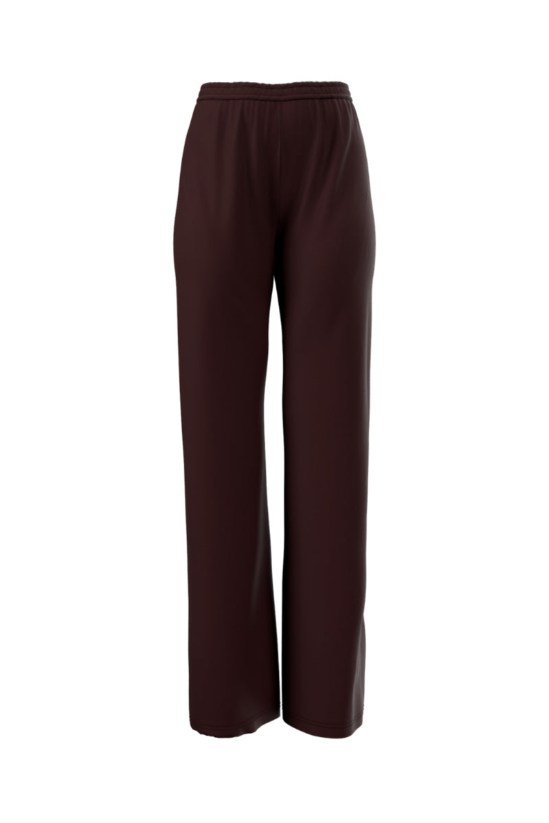PANTALON EN MAILLE OVU COULEUR CAFÉ