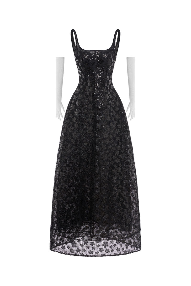 Elegant ANISA gown by EEGEN STUDIO featuring intricate design, flowing fabric, and a stylish silhouette.