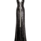 Elegant AZMIRA gown by EEGEN STUDIO featuring intricate embroidery and flowing fabric, displayed on a mannequin.