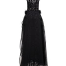 Elegant VESARA gown by EEGEN STUDIO featuring flowing fabric and intricate design, shown in a stylish front view.