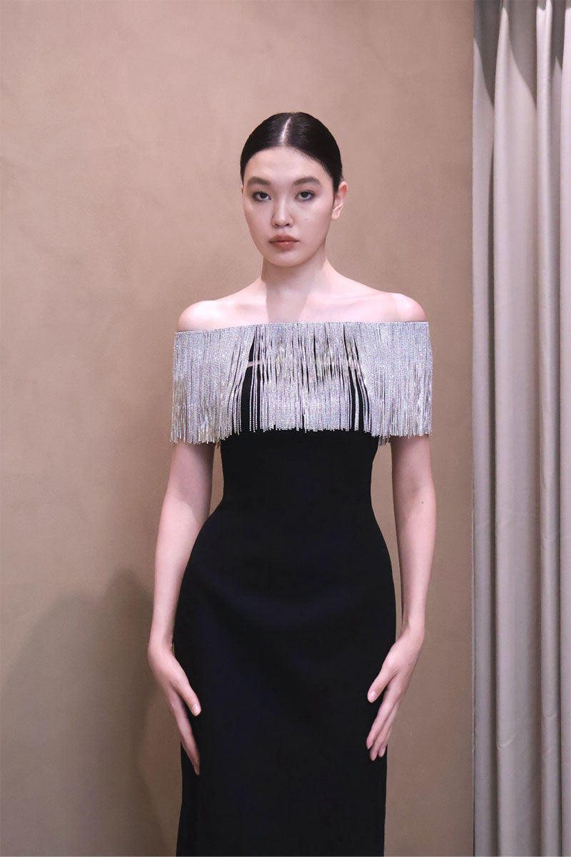 EEGEN STUDIO Kaya gown featuring elegant fabric and detailed design, perfect for formal occasions.