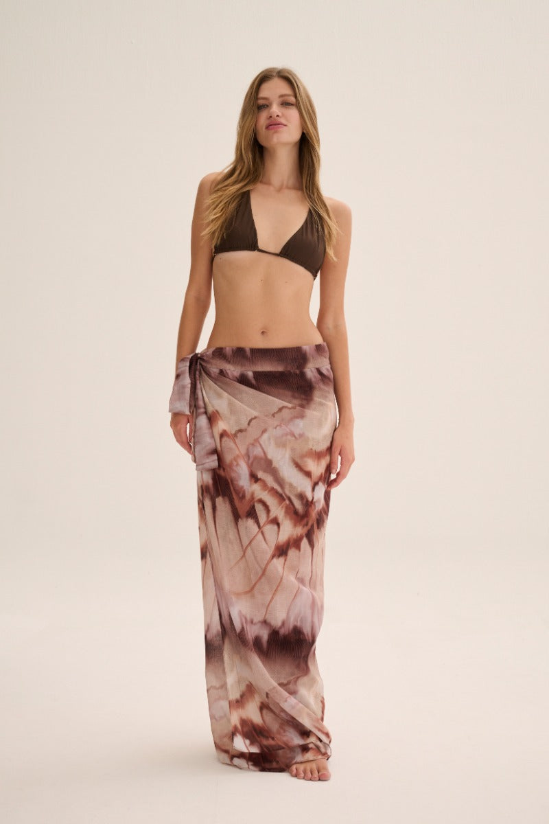 PAREO SKIRT IN PRINT CAFE - CULT MIA