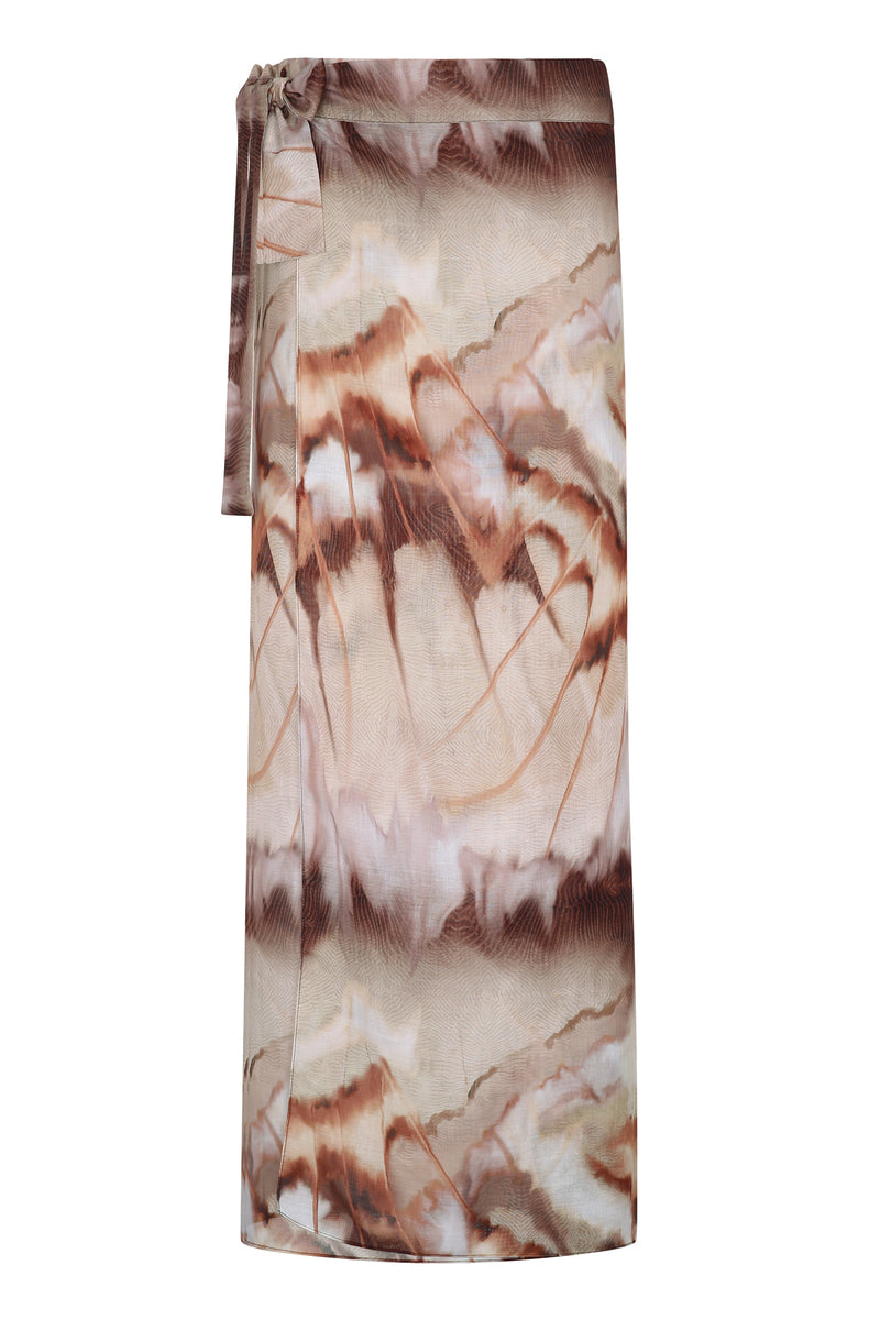 PAREO SKIRT IN PRINT CAFE - CULT MIA