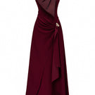 PAVILLON DRESS IN BURGUNDY