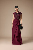 PAVILLON DRESS IN BURGUNDY