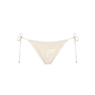 Aguaclara LA PERLE side tie bikini bottoms in vibrant blue with adjustable side ties and a smooth, lightweight fabric.
