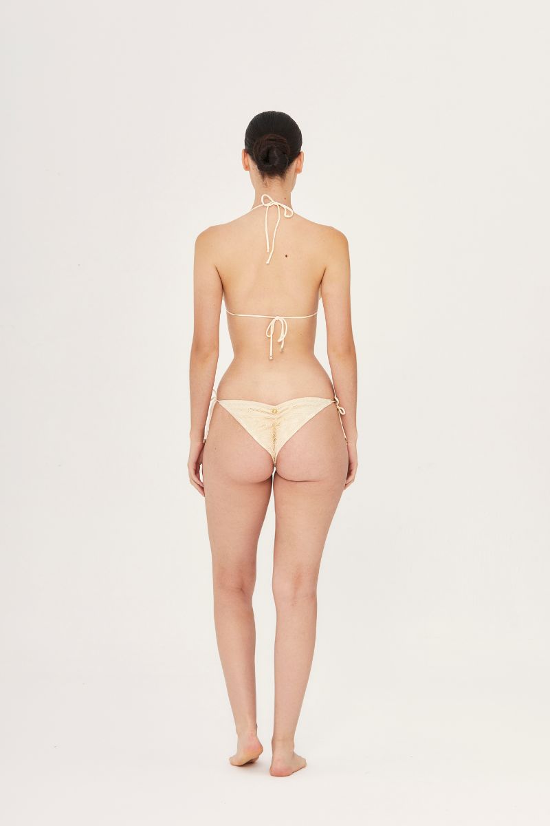 Aguaclara La Perle side tie bikini bottoms in a stylish design, featuring adjustable side ties and a vibrant color.