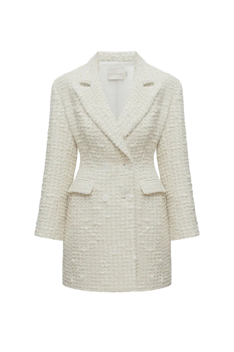 PETRA CREAMY TWEED MINI BLAZER DRESS