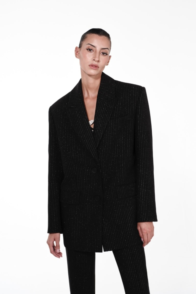 TAILORED PINSTRIPED BLAZER - CULT MIA