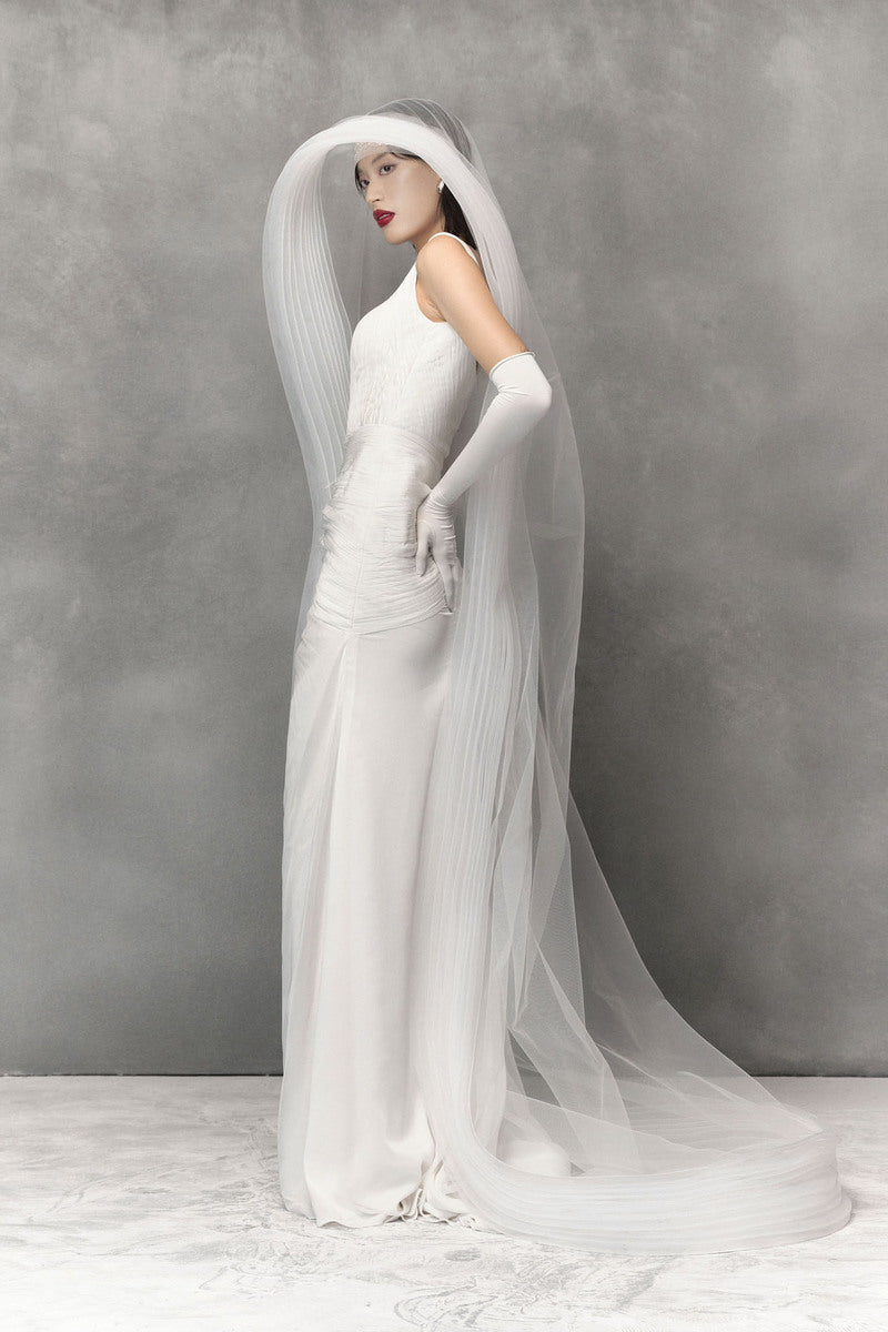 WHITE CHIFFON LAYERED DRESS - CULT MIA