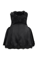 Black Phantom Mini Dress by Scarlett Gasque featuring a ghost back design, perfect for stylish evening wear.