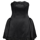 Black Phantom Mini Dress by Scarlett Gasque featuring a ghostly front design, perfect for stylish evening wear.