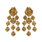 Jessica K B.O PHILI gold earrings, stylish jewelry featuring sleek gold earrings with a modern design.