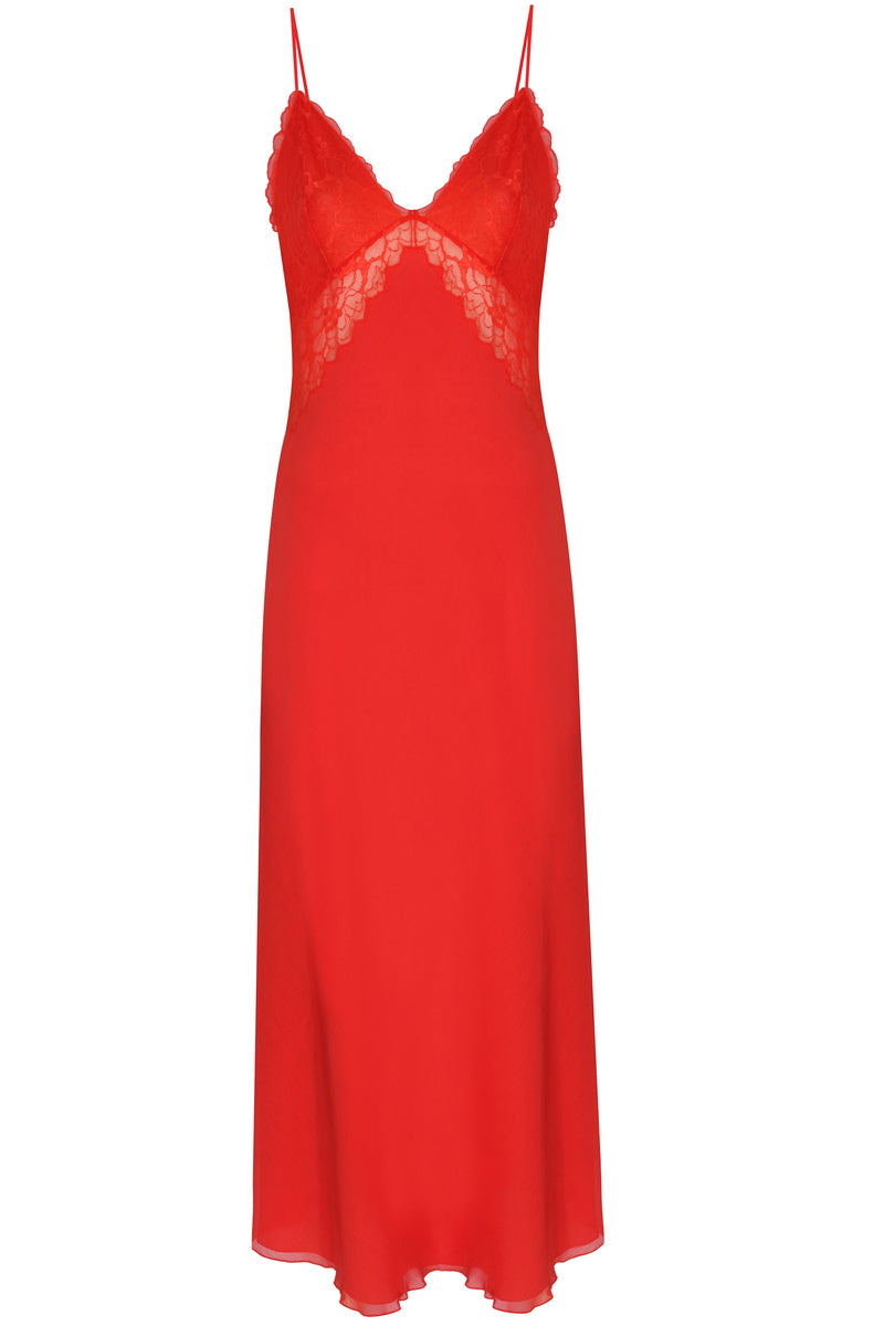 Bocan Couture Philippa double layered silky nightgown in soft fabric, featuring a flowing design and delicate details.
