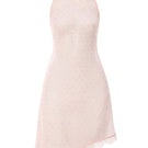 Pink Penelope mini dress by IKINITA displayed on a hanger with a simple background.