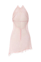 Pink Penelope mini dress by IKINITA, shown on a hanger with a flowing, stylish design perfect for casual or semi-formal occasions.