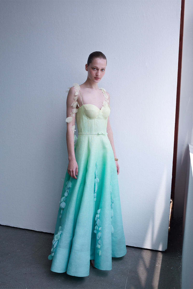AISA PIA dress gown featuring elegant fabric and detailed design, perfect for formal occasions.