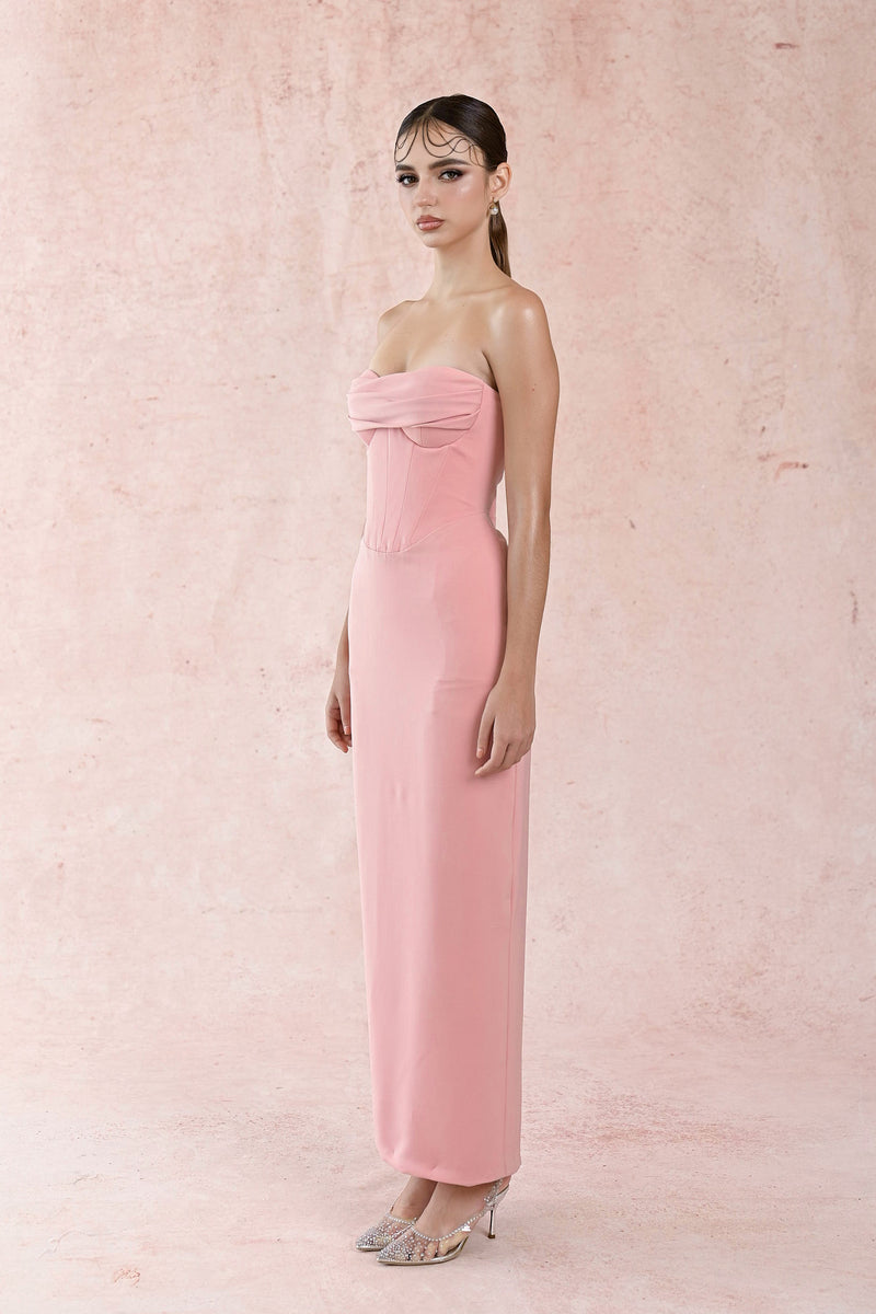 PINK SILKY DRESS - CULT MIA