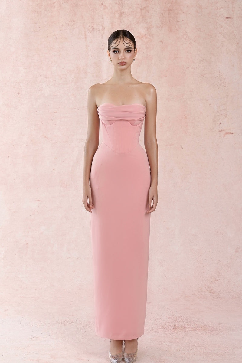 PINK SILKY DRESS - CULT MIA