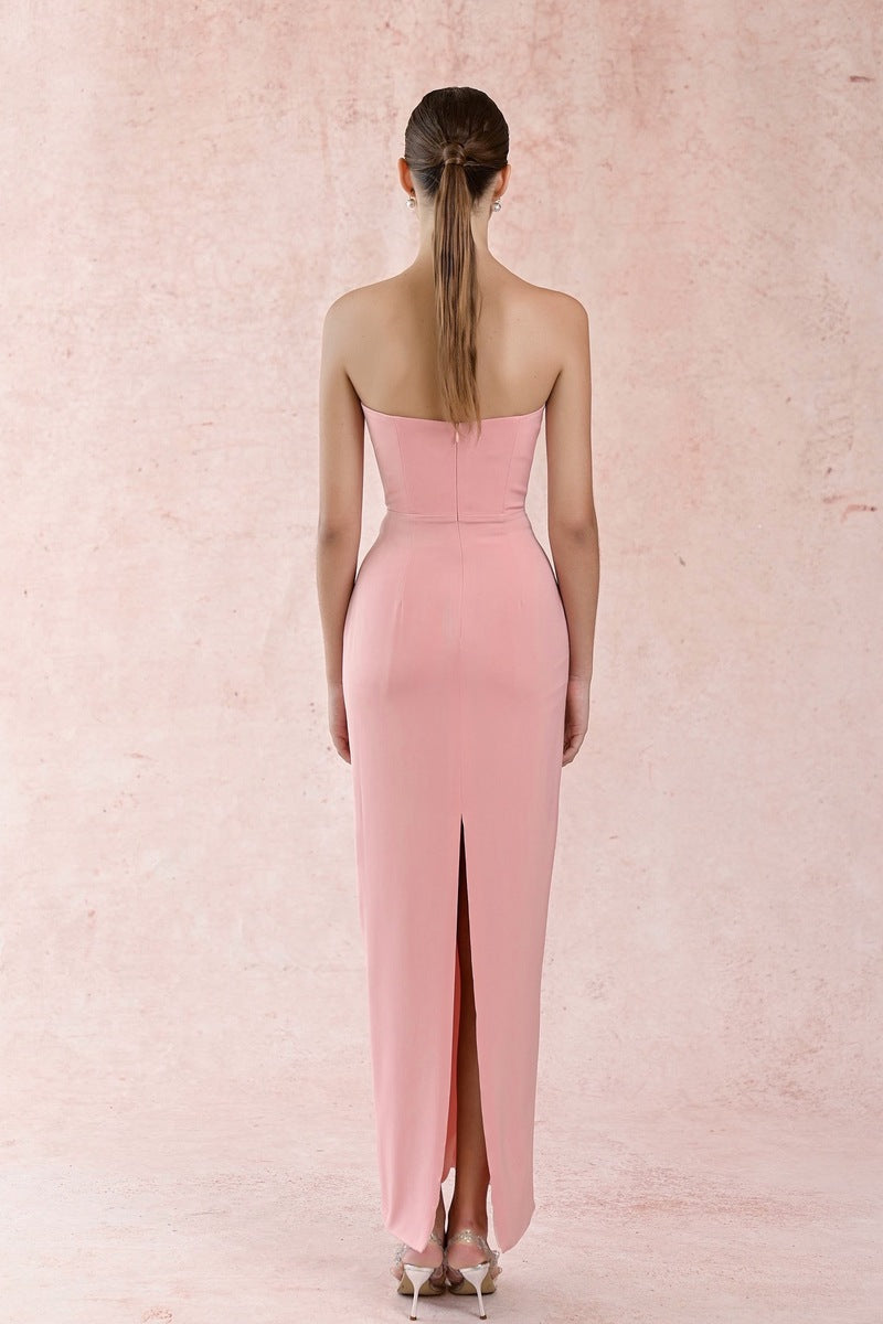 PINK SILKY DRESS - CULT MIA
