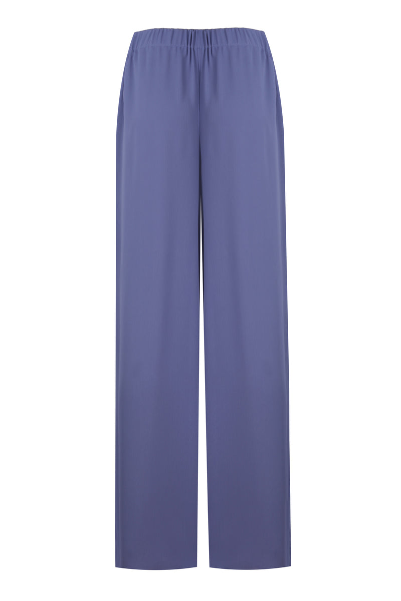Bocan Couture silky lilac cami and high-waisted pajama set with soft fabric and relaxed fit, perfect for comfortable sleepwear.