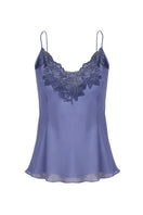 Bocan Couture Luna Silk lilac cami and shorts pajama set with silky fabric and comfortable fit, stylish sleepwear for women.