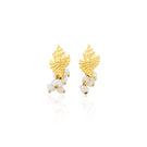 Peracas Positano earrings in ivory, elegant dangle earrings with a delicate design, perfect for sophisticated style.