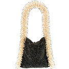 Black and cream SAC DE SOUL Camila shoulder bag featuring a stylish design with a sleek strap and elegant color contrast.