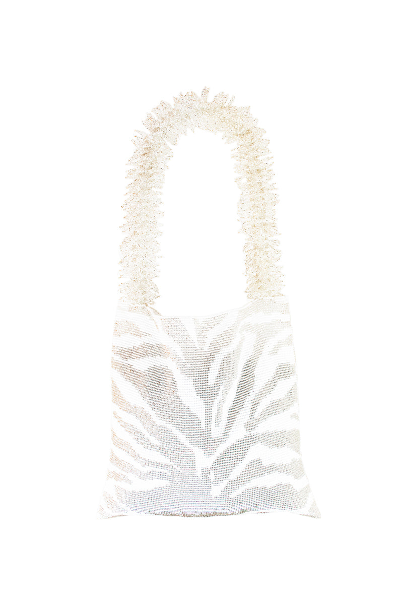 CLASH OF PRINTS IN ZEBRA WHITE AND SILVER - CULT MIA