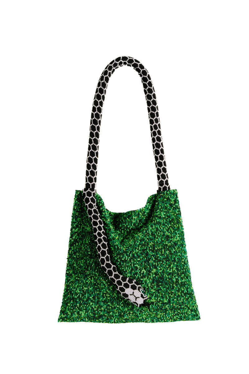 SERPENT BIG IN GREEN WITH BLACK AND WHITE - CULT MIA
