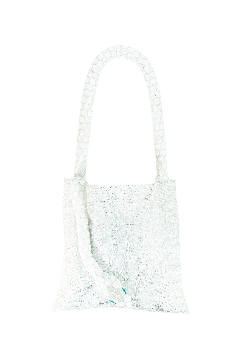 SERPENT SMALL IN ALL WHITE AND SILVER - CULT MIA