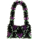 Sac de Soul Nina bag in black, white, purple, and green with top handle design, featuring a stylish and colorful look.